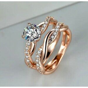 Twisted Infinity Promise Ring Set Size 7